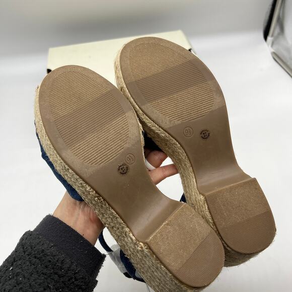 a.n.a Womens Dukes Heeled Sandals Denim Blue Size 9.5M - Picture 5 of 11